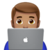 Man Technologist: Medium Skin Tone Emoji Copy Paste ― 👨🏽‍💻 - apple
