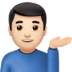 Man Tipping Hand: Light Skin Tone Emoji Copy Paste ― 💁🏻‍♂ - apple