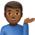 Man Tipping Hand: Medium-dark Skin Tone Emoji Copy Paste ― 💁🏾‍♂ - apple