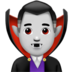 Man Vampire: Light Skin Tone Emoji Copy Paste ― 🧛🏻‍♂ - apple
