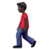 Man Walking: Dark Skin Tone Emoji Copy Paste ― 🚶🏿‍♂ - apple