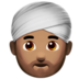 Man Wearing Turban: Medium Skin Tone Emoji Copy Paste ― 👳🏽‍♂ - apple