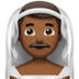 Man With Veil: Medium-dark Skin Tone Emoji Copy Paste ― 👰🏾‍♂ - apple