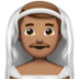 Man With Veil: Medium Skin Tone Emoji Copy Paste ― 👰🏽‍♂ - apple