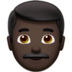 Man: Dark Skin Tone Emoji Copy Paste ― 👨🏿 - apple