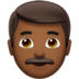 Man: Medium-dark Skin Tone Emoji Copy Paste ― 👨🏾 - apple