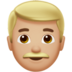 Man: Medium-light Skin Tone Emoji Copy Paste ― 👨🏼 - apple