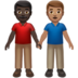 Men Holding Hands: Dark Skin Tone, Medium Skin Tone Emoji Copy Paste ― 👨🏿‍🤝‍👨🏽 - apple