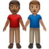 Men Holding Hands: Medium-dark Skin Tone, Medium Skin Tone Emoji Copy Paste ― 👨🏾‍🤝‍👨🏽 - apple