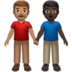 Men Holding Hands: Medium Skin Tone, Dark Skin Tone Emoji Copy Paste ― 👨🏽‍🤝‍👨🏿 - apple