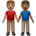 Men Holding Hands: Medium Skin Tone, Medium-dark Skin Tone Emoji Copy Paste ― 👨🏽‍🤝‍👨🏾 - apple