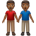 Men Holding Hands: Medium-dark Skin Tone Emoji Copy Paste ― 👬🏾 - apple