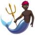 Merman: Dark Skin Tone Emoji Copy Paste ― 🧜🏿‍♂ - apple