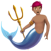 Merman: Medium Skin Tone Emoji Copy Paste ― 🧜🏽‍♂ - apple