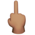 Middle Finger: Medium Skin Tone Emoji Copy Paste ― 🖕🏽 - apple