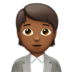 Office Worker: Medium-dark Skin Tone Emoji Copy Paste ― 🧑🏾‍💼 - apple