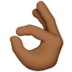 OK Hand: Medium-dark Skin Tone Emoji Copy Paste ― 👌🏾 - apple