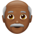 Old Man: Medium-dark Skin Tone Emoji Copy Paste ― 👴🏾 - apple