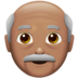 Old Man: Medium Skin Tone Emoji Copy Paste ― 👴🏽 - apple