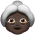 Old Woman: Dark Skin Tone Emoji Copy Paste ― 👵🏿 - apple