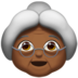 Old Woman: Medium-dark Skin Tone Emoji Copy Paste ― 👵🏾 - apple