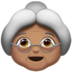 Old Woman: Medium Skin Tone Emoji Copy Paste ― 👵🏽 - apple