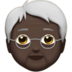 Older Person: Dark Skin Tone Emoji Copy Paste ― 🧓🏿 - apple