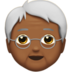 Older Person: Medium-dark Skin Tone Emoji Copy Paste ― 🧓🏾 - apple