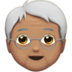 Older Person: Medium Skin Tone Emoji Copy Paste ― 🧓🏽 - apple