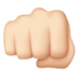 Oncoming Fist: Light Skin Tone Emoji Copy Paste ― 👊🏻 - apple