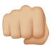 Oncoming Fist: Medium-light Skin Tone Emoji Copy Paste ― 👊🏼 - apple