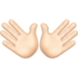 Open Hands: Light Skin Tone Emoji Copy Paste ― 👐🏻 - apple