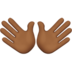 Open Hands: Medium-dark Skin Tone Emoji Copy Paste ― 👐🏾 - apple