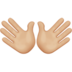 Open Hands: Medium-light Skin Tone Emoji Copy Paste ― 👐🏼 - apple