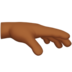Palm Down Hand: Medium-dark Skin Tone Emoji Copy Paste ― 🫳🏾 - apple