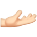 Palm Up Hand: Light Skin Tone Emoji Copy Paste ― 🫴🏻 - apple