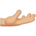 Palm Up Hand: Medium-light Skin Tone Emoji Copy Paste ― 🫴🏼 - apple