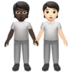 People Holding Hands: Dark Skin Tone, Light Skin Tone Emoji Copy Paste ― 🧑🏿‍🤝‍🧑🏻 - apple