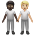 People Holding Hands: Dark Skin Tone, Medium-light Skin Tone Emoji Copy Paste ― 🧑🏿‍🤝‍🧑🏼 - apple