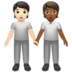 People Holding Hands: Light Skin Tone, Medium-dark Skin Tone Emoji Copy Paste ― 🧑🏻‍🤝‍🧑🏾 - apple