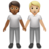 People Holding Hands: Medium-dark Skin Tone, Medium-light Skin Tone Emoji Copy Paste ― 🧑🏾‍🤝‍🧑🏼 - apple