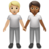People Holding Hands: Medium-light Skin Tone, Medium-dark Skin Tone Emoji Copy Paste ― 🧑🏼‍🤝‍🧑🏾 - apple