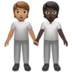 People Holding Hands: Medium Skin Tone, Dark Skin Tone Emoji Copy Paste ― 🧑🏽‍🤝‍🧑🏿 - apple