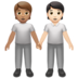 People Holding Hands: Medium Skin Tone, Light Skin Tone Emoji Copy Paste ― 🧑🏽‍🤝‍🧑🏻 - apple