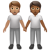 People Holding Hands: Medium Skin Tone, Medium-dark Skin Tone Emoji Copy Paste ― 🧑🏽‍🤝‍🧑🏾 - apple