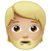 Person: Medium-light Skin Tone, Beard Emoji Copy Paste ― 🧔🏼 - apple