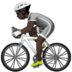 Person Biking: Dark Skin Tone Emoji Copy Paste ― 🚴🏿 - apple