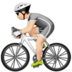 Person Biking: Light Skin Tone Emoji Copy Paste ― 🚴🏻 - apple