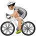 Person Biking: Medium-light Skin Tone Emoji Copy Paste ― 🚴🏼 - apple