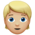 Person: Medium-light Skin Tone, Blond Hair Emoji Copy Paste ― 👱🏼 - apple